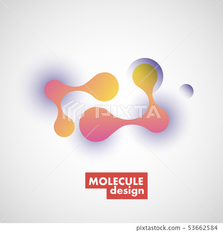 Vector circles and abstract shapes connect element on white background 53662584