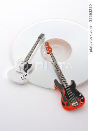 Guitar and bass and CD Guitar and bass and CD 53663230