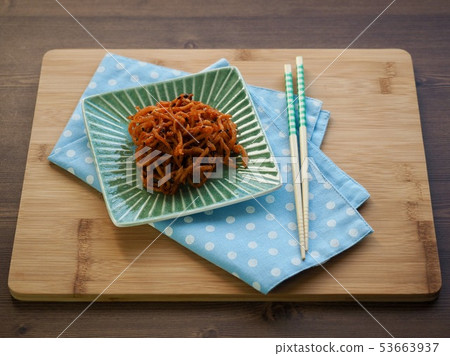 韓國料理炒魷魚,配菜 韓國料理炒魷魚,配菜 53663937