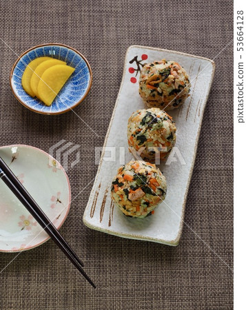 Asian food rice balls 53664128