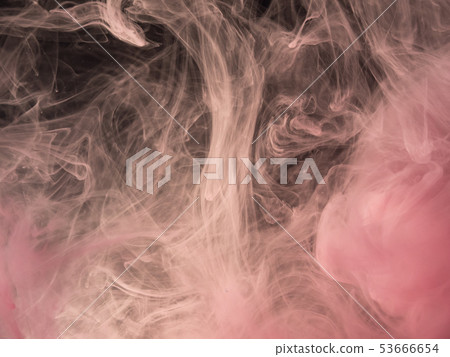 Pink acrylic smoke under water, abstract Pink acrylic smoke under water, abstract 53666654