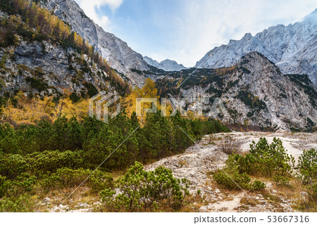 View of Mount Skuta in northern Slovenia View of Mount Skuta in northern Slovenia 53667316