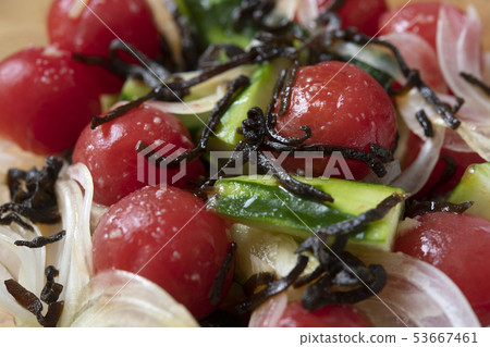 Fresh onion and hot tomato salad Fresh onion and hot tomato salad 53667461