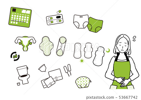 Women's set of menstruation Women's set of menstruation 53667742