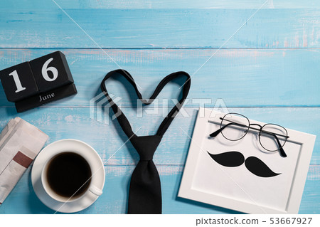 Happy Fathers Day,  necktie with a cup of coffee 53667927