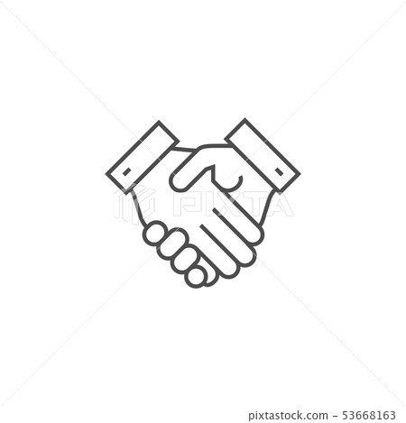 Handshake Related Vector Line Icon Handshake Related Vector Line Icon 53668163
