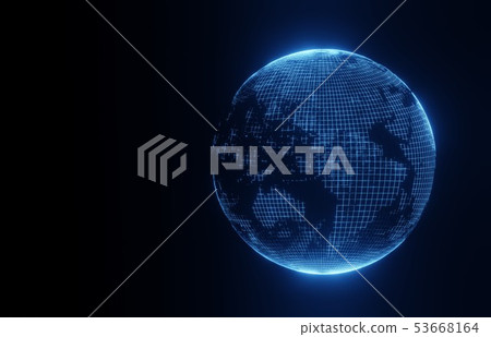 3D planet earth on a black background 3D planet earth on a black background 53668164