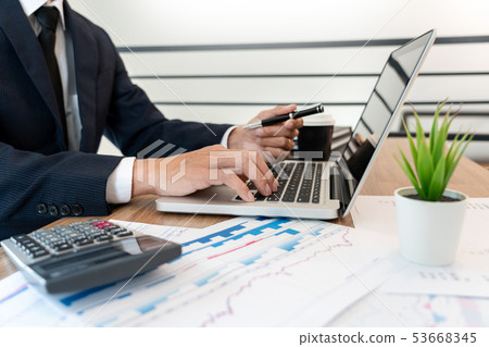 strategy analysis concept, Businessman working strategy analysis concept, Businessman working 53668345
