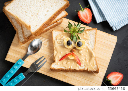 Peanut butter toast for kids 53668438