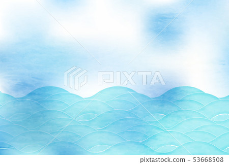 海浪日本紙背景 海浪日本紙背景 53668508