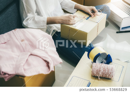 Online small business owner. 53668829