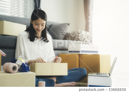 Online small business owner. 53668830