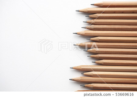 Pencils on white background Pencils on white background 53669616