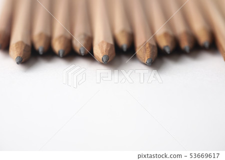 Pencils on white background 53669617