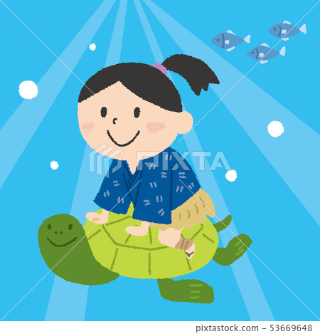 Taro Urashima on a turtle 53669648