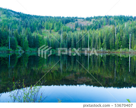 Lake (water mirror) (Burnt Lake, Oregon, USA) Lake (water mirror) (Burnt Lake, Oregon, USA) 53670407
