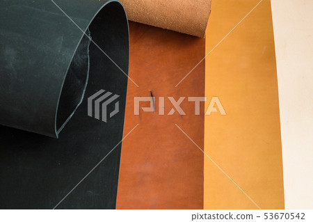 Genuine vegetable tanned leather of 4 color shade Genuine vegetable tanned leather of 4 color shade 53670542