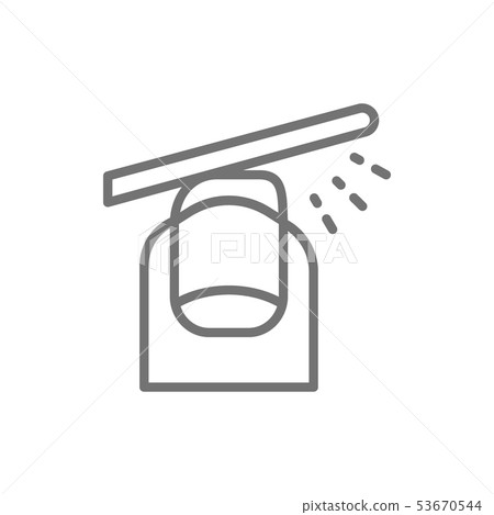File nails, manicure salon line icon. 53670544