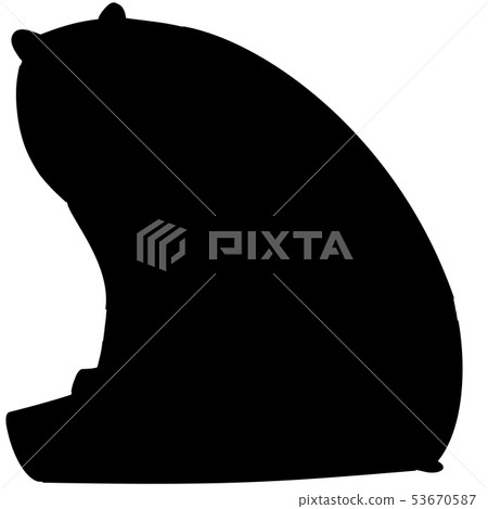 北極熊仰視（剪影） 53670587