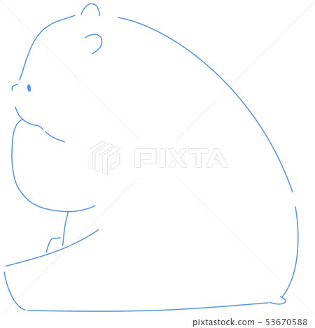 Thinking polar bear (light blue line) 53670588