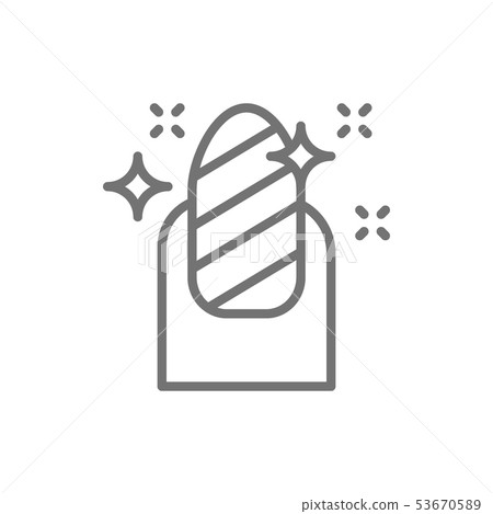 Magnetic nail polish, manicure salon line icon. 53670589