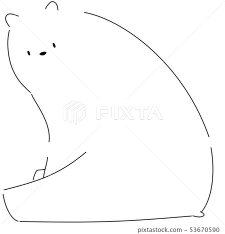 Turning polar bear (black line) 53670590