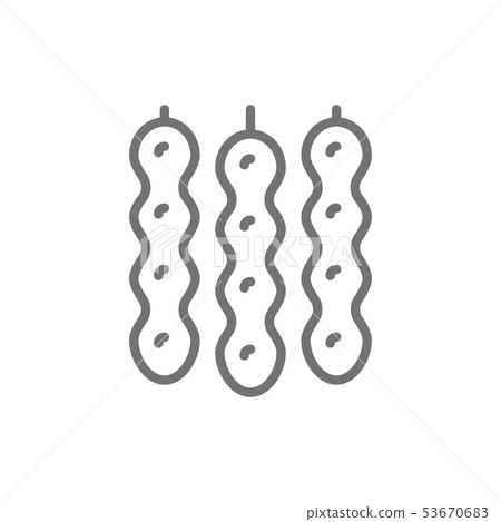 Churchkhela, Georgian sweets line icon. 53670683