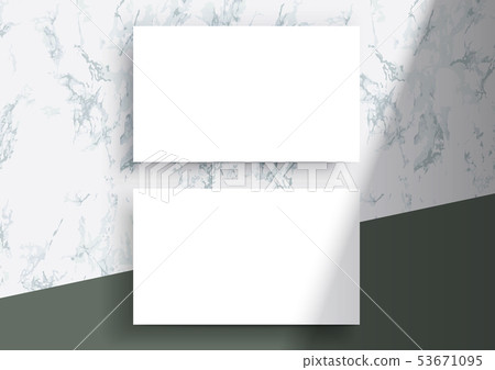 Business card Mockup. Top lighting shadows overlay 53671095