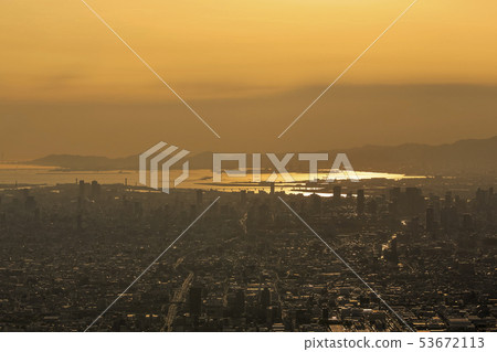 Wonderful sunset view from Ikomayamakami Wonderful sunset view from Ikomayamakami 53672113