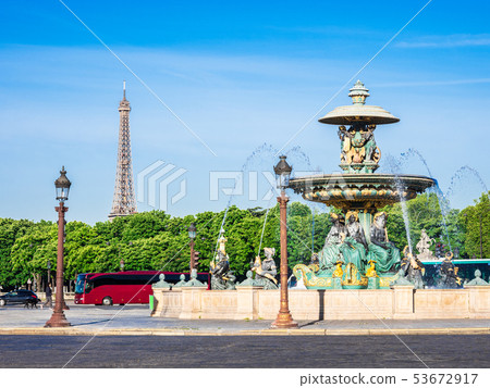 Paris Concorde and Eiffel Tower Paris Concorde and Eiffel Tower 53672917