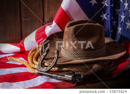 Flag Hat and Horseshoe 53673824