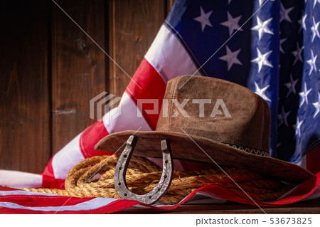 Flag Hat and Horseshoe Flag Hat and Horseshoe 53673825