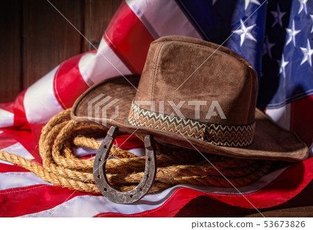 Flag Hat and Horseshoe Flag Hat and Horseshoe 53673826