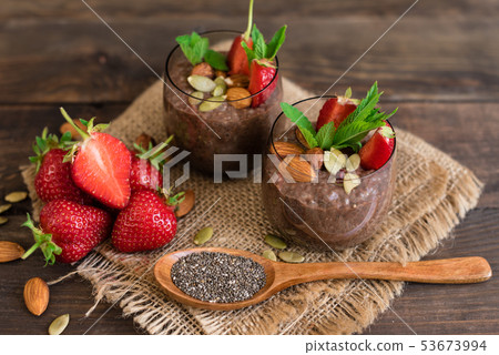 Beautiful and tasty dessert with cocoa Beautiful and tasty dessert with cocoa 53673994