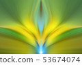 Abstract energy flower creative background. Green, 53674074