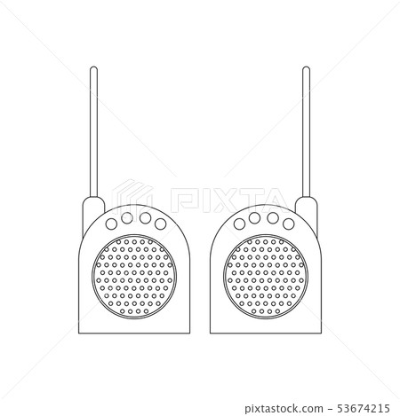 Walkie-talkie outline illustration 53674215