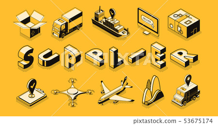 Transport logistic, supplier, goods export, import 53675174