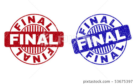 Grunge FINAL Scratched Round Stamps - Stock Illustration [53675397] - PIXTA