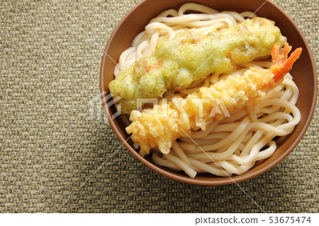 Tempura (Ebi Ten-Chikuwa Ten) Bukkake Udon (Cold). 53675474