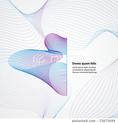 Abstract blue wave dynamic vector background - Stock Illustration ...