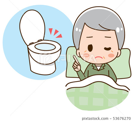 Senior man getting up in the bathroom at night Senior man getting up in the bathroom at night 53676270