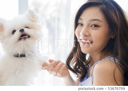 Woman pet lifestyle Woman pet lifestyle 53676709