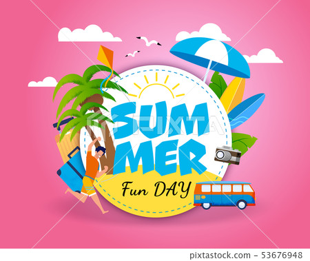 Summer Invitation Banner Motivating for Travel Summer Invitation Banner Motivating for Travel 53676948