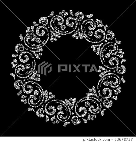 Elegant hand drawn retro floral frame Elegant hand drawn retro floral frame 53678737