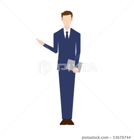 伸展他的右手的商人 伸展他的右手的商人 53678744