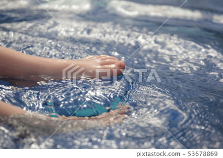 children foot swimming pool background children foot swimming pool background 53678869