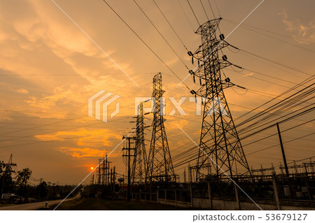 Sunset high voltage Sunset high voltage 53679127