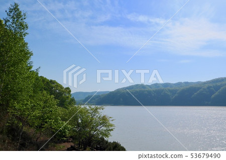 Nibutani Dam seen from Nibutani Kotan 53679490