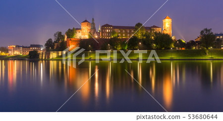 Night Wawel castle, Wroclaw, Poland 53680644