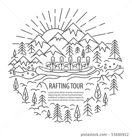 Rafting tour template Rafting tour template 53680922